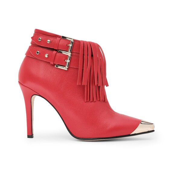 Jazzy Fringe Bootie in Red - Picture 1 of 5